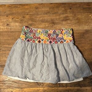 Colorful Embroidered Women's Skirt size large PA
